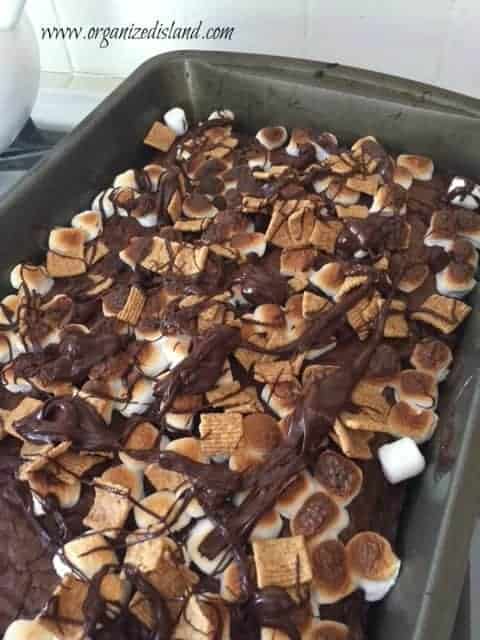 s'mores Brownies from a mix