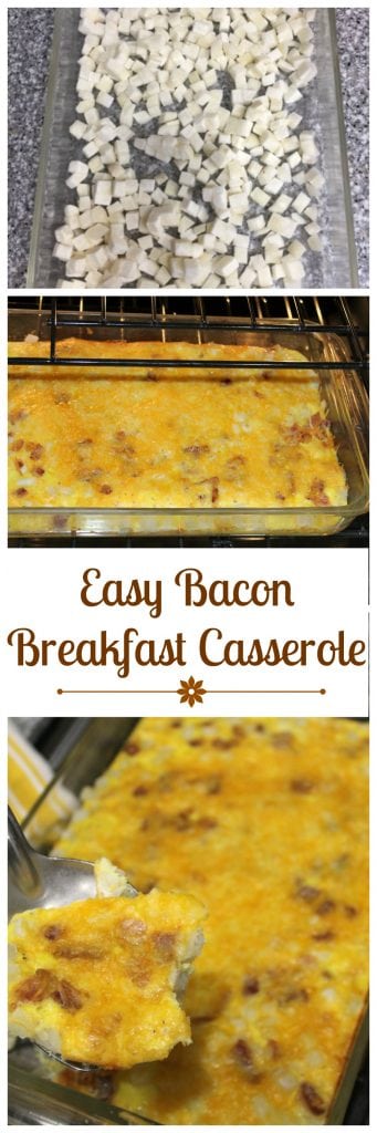 Easy Bacon Breakfast Casserole - perfect for brunch or as a make-ahead breakfast!