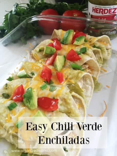 These easy Chili Verde Enchiladas are so good and authentic, no one will ever guess you made them in less than 30 minutes! My family loves them!