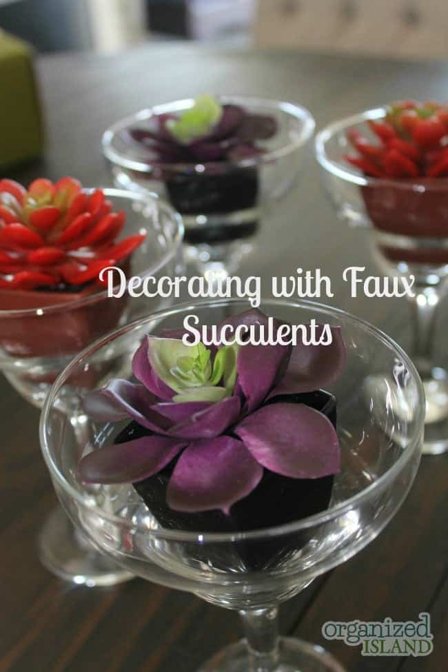 Faux succulent decor ideas for your home and celebrations.