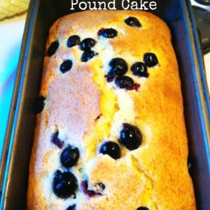 Lemon Blueberry Pound Cake - so easy to make for brunch, dessert or snack time!