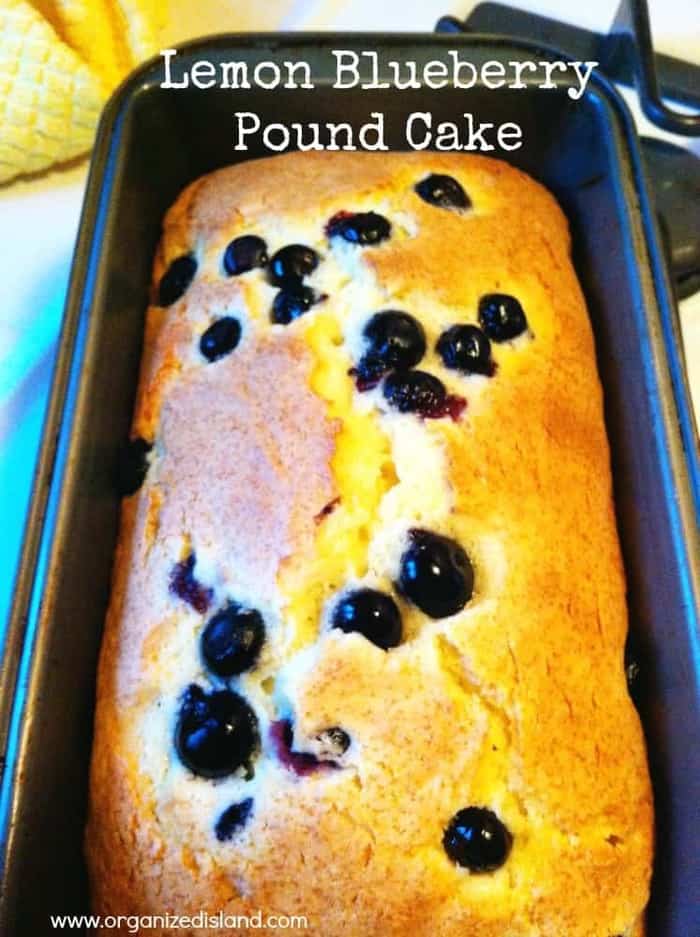 Lemon Blueberry Pound Cake - so easy to make for brunch, dessert or snack time!