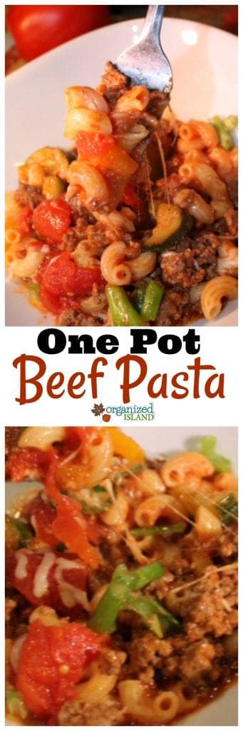 Delicious and quick one pot beef pasta recipe! Your family will love it!