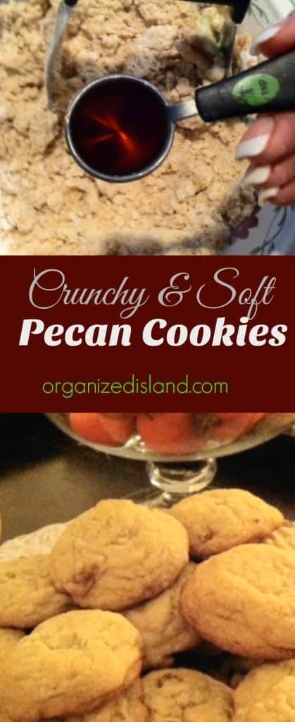 Pecan cookies like grandma used to make! Sweet and soft with a little bit of crunch!