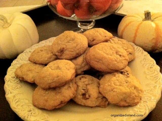 Pecan cookies made with candied pecans are perfect for an after school snack or dessert idea!