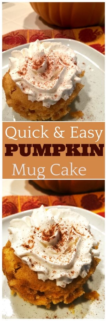 Get your pumpkin fix in this quick and easy pumpkin mug cake - ready in minutes.