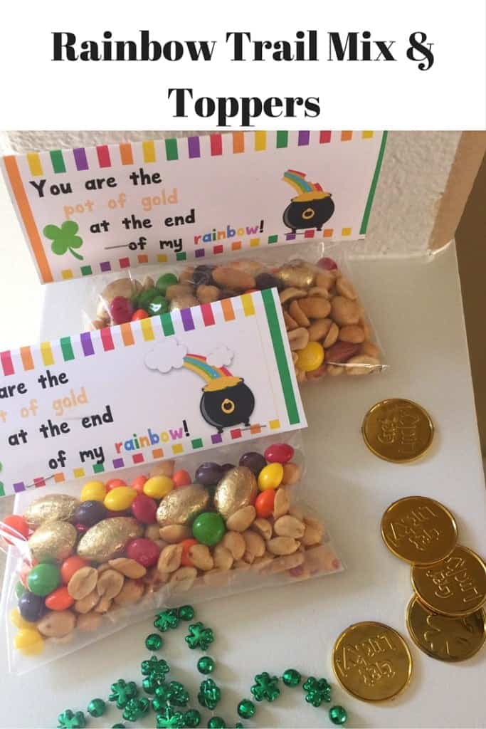 Rainbow trail mix is a fun and easy way to whip up a St. Patrick's Day treat!