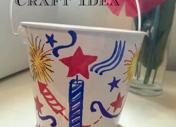 All you need are some dollar bin buckets and some Sharpie markers to make some fun inexpensive home decor!