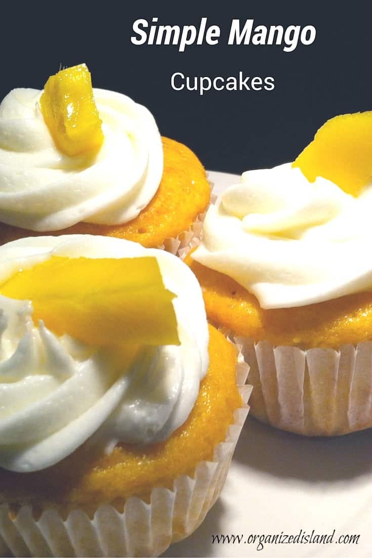 Simple Mango Cupcakes - A great way to enjoy the taste of mango.