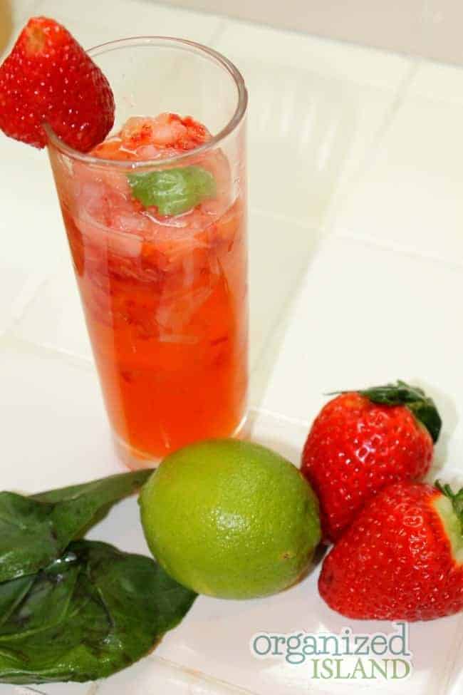 Looking for a fun and tasty drink? This Strawberry Basil Margarita is as tasty as it is pretty!