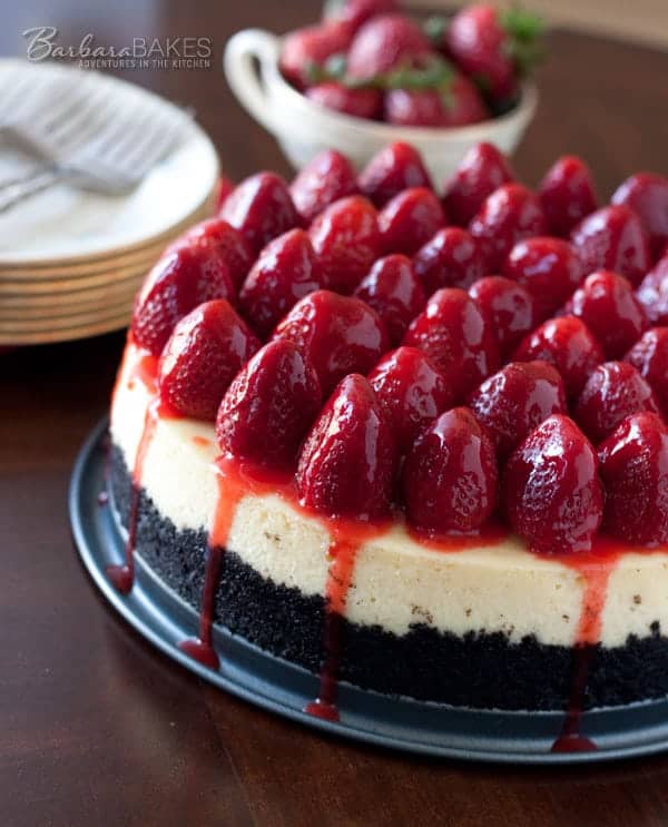 Strawberry-Cheesecake-with-an-Oreo-Crumb-Crust-3-Barbara-Bakes