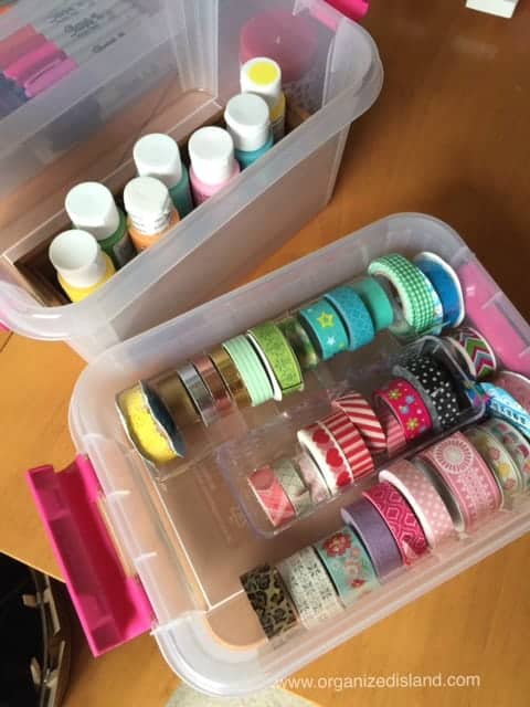 My washi tape is all organized and ready to go in these stylish containers from Snapware.