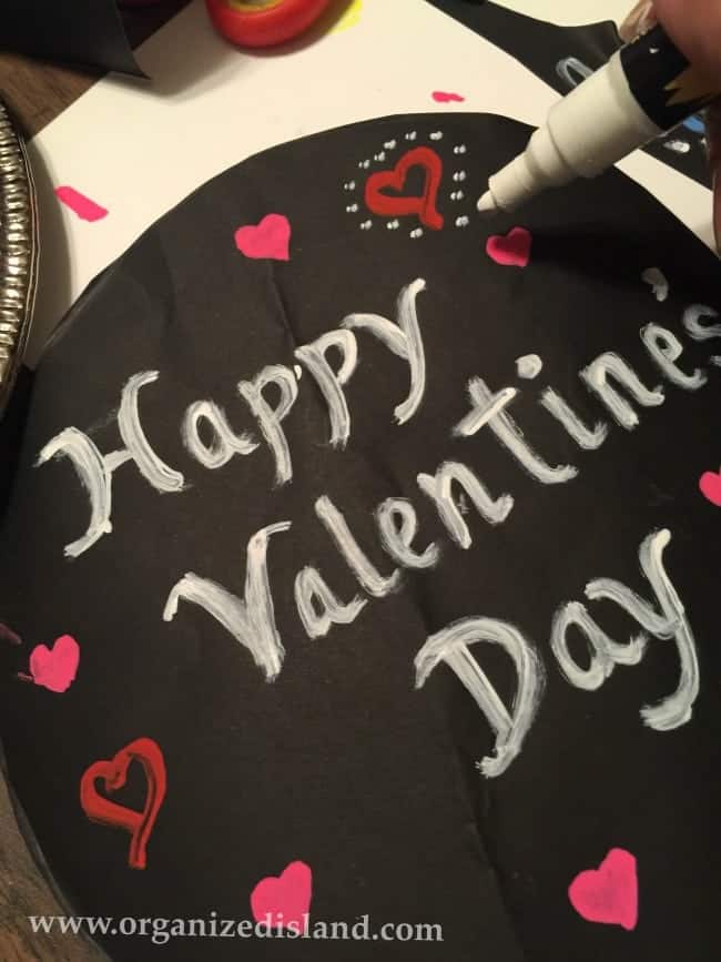 Create some fun Valentine's Day Decor with dollar store trays!