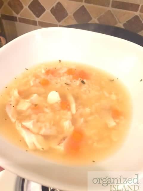 Chicken and rice soup like grandma used to make. Perfect for a cold winter day!