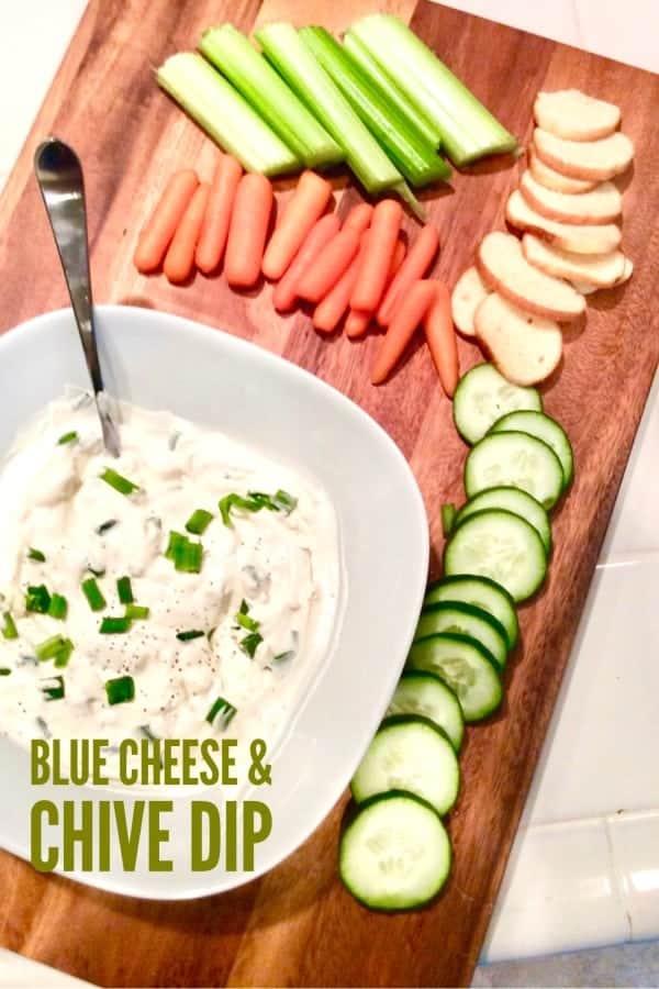 blue cheese dip with chives