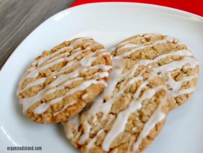 This easy iced toffee cookie recipe will be a new favorite any time of year. Soft toffee cookies with a light icing.