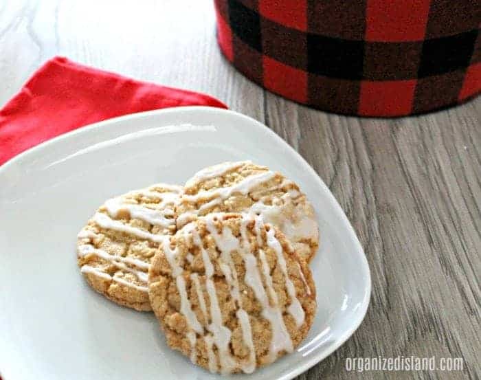 This easy iced toffee cookie recipe will be a new favorite any time of year. Soft toffee cookies with a light icing.
