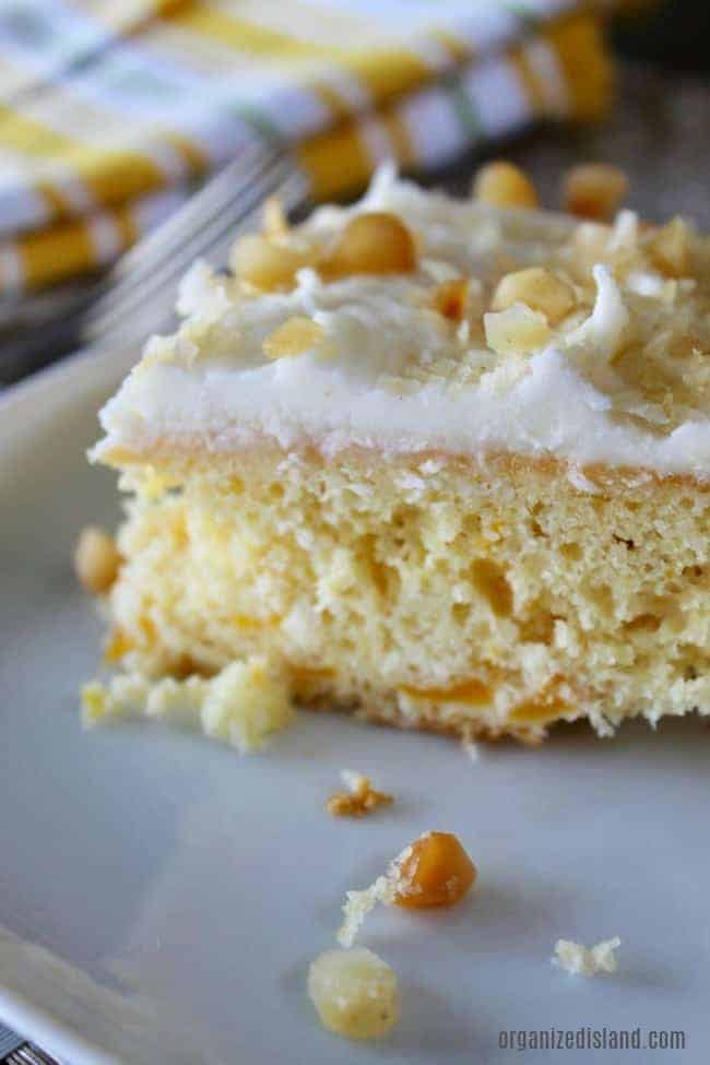 This easy mango coconut cake recipe is moist and delicious! Perfect for a gathering or as a family treat.