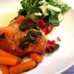 Crockpot chicken recipe with green chilis and vegetables.