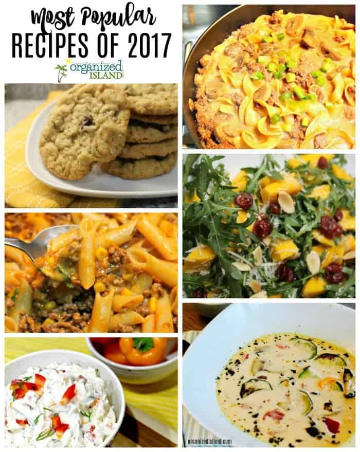 A collection of the most popular recipes published this year from Organized Island.