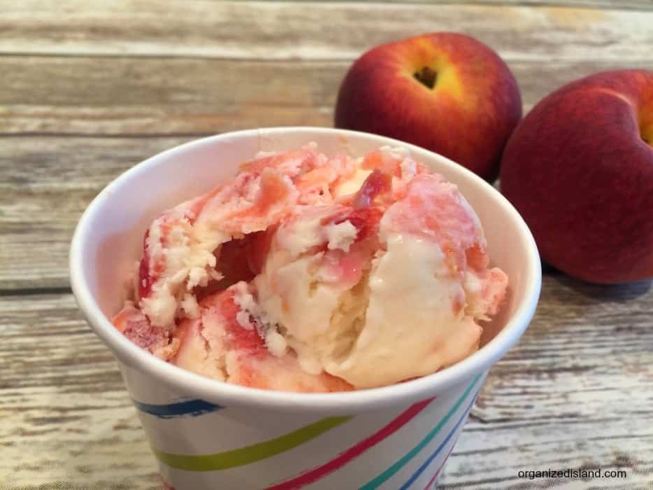 This easy peach ice cream recipe is not only simple to make, but it is no churn so it is ready in just a couple of hours!
