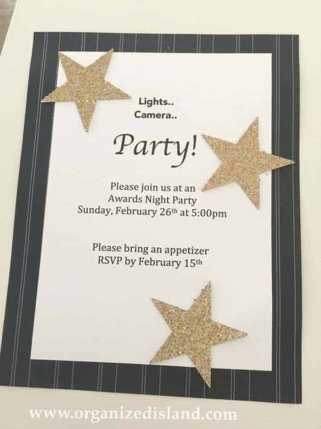 Make these fun award party invitations with punch art!