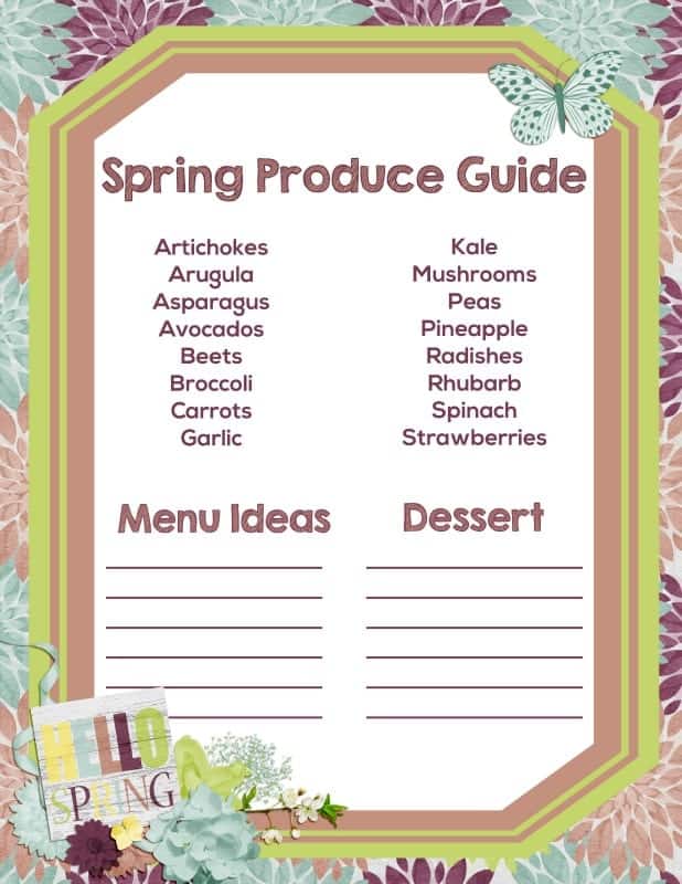 seasonal produce guide for spring