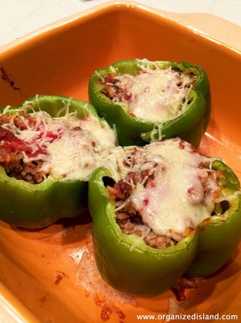 These Baked Bell Peppers with cheese are a great dinner idea that incorporates sweet bell peppers for a healthy dinner idea!