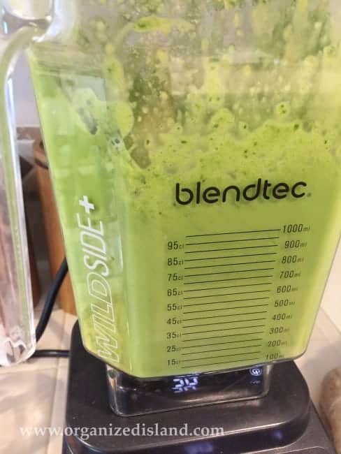 Mango, spinach and kale make this smoothie healthy and tasty!